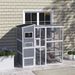 PawHut Large Wooden Catio Outdoor, Cat Enclosure W/ 4 Tier Resting Rooms, 3 Platforms, 1 Soft Ladder, 2 Ramps, 1 Hammock, Gray_voghion.com