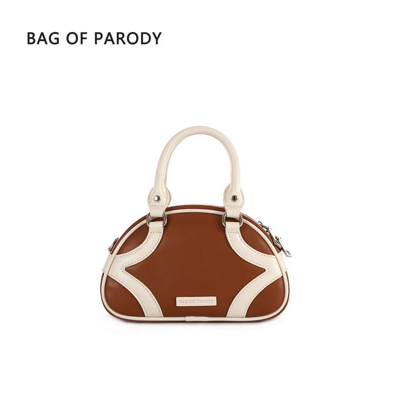 Bowling Bag 2023 Bioupin Handbag Retro Net Red Single Shoulder Messenger high-end exquisite women's bag_voghion.com