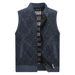 Men's Sweater Vest With Patterned Zipper And Fleece Thickened Knit Vest Baseball Collar Sleeveless Casual Coat For Men_voghion.com
