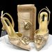 Set di borse per scarpe, sandali a punta da sposa da donna con pochette quadrata_voghion.com
