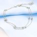 Double Layer Chain Beaded Foot Jewelry Round Bead Anklet Women's Accessories_voghion.com