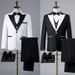 Fotostudio Fotografie Herren Hochzeitskleid Kostüm Bühnenmoderator Britischer Stil Dreiteiliger Anzug_voghion.com