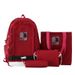 Kinderrucksäcke, wasserdicht, College-Stil, Rucksack für Jungen und Mädchen, vierteiliges Set, strukturierter Schultergurt, Computerrucksack_voghion.com