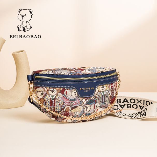 Sacs pour femmes source usine toile style ours sac de poitrine sac à bandoulière décontracté léger sac messager pour femmes à la mode_voghion.com