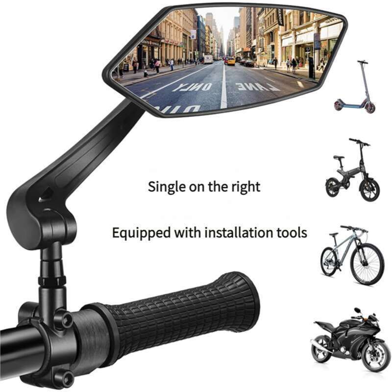 Espelho retrovisor de bicicleta com ajuste de rotação de 360 graus, adequado para bicicletas, bicicletas elétricas, motocicletas e_voghion.com