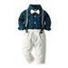 Kinderkleidung Frühling und Herbst Kinderkleidung Jungen Anzug Sterne Druck Langarmhemd Overalls ein Jahr alt Kleid Netzwerk Kinderkleidung_voghion.com