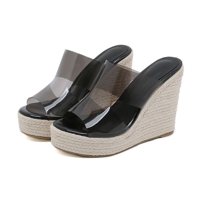 Women’s Shoes Summer New Sandals Wedge Heel Waterproof Platform Thick Bottom Sandals High Heel Rope Roman Sandals Large Size_voghion.com