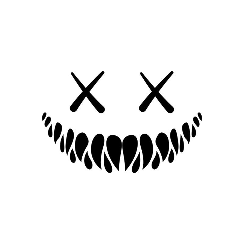 Devil Smile Car Stickers, Rear Windshield, Door Cover, Personalized Body Decoration Stickers_voghion.com