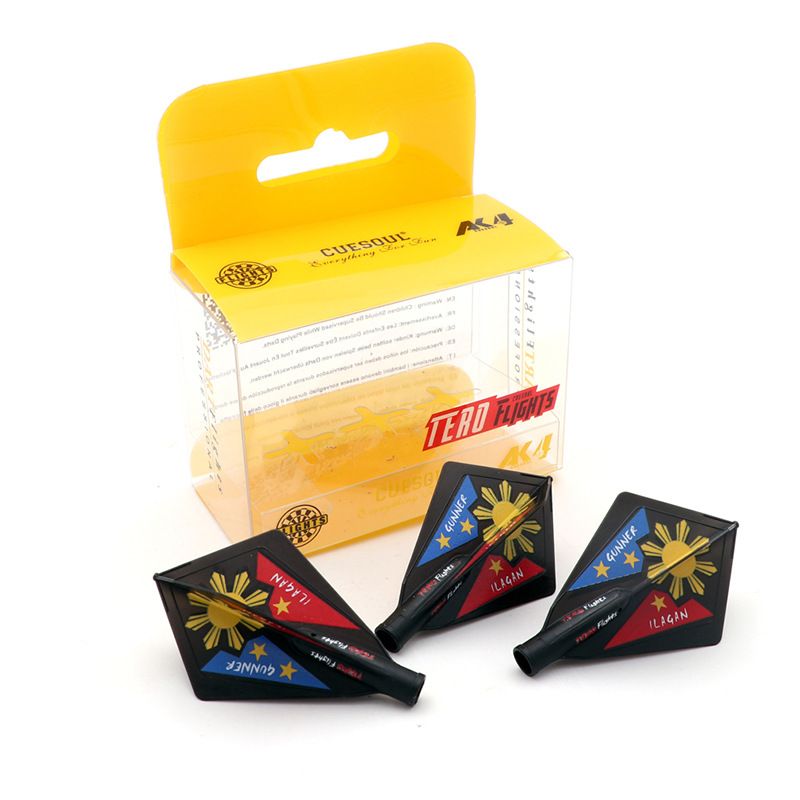 3 sets AK4TERO-serie diamantvormige dartvleugels en dartbladen met bedrukt patroon dartaccessoires_voghion.com