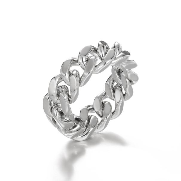 Novo anel de corrente cubana de aço inoxidável geométrico criativo unissex para hip-hop_voghion.com