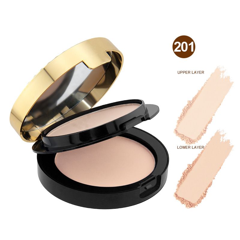 Bellezza e salute PAGINA VINE Peacock Gold Diamond Cipria compatta riparatrice per il viso a doppio strato, naturale e rinfrescante, a lunga durata, senza polvere_voghion.com