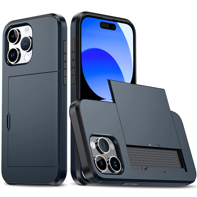 SGP Slide Card Case For IPhone 15 Pro - 2-in-1 Side Sliding Cover With 4 Corner Shockproof Protection​​_voghion.com