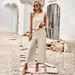 Diyun Fashion Set Women's 2024 Summer Style Sleeveless Top and cropped pants two-piece set_voghion.com