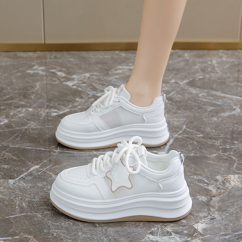 Marjorie Sommer Dicken Boden Weiß Casual Sport Student Board Damenschuhe_voghion.com