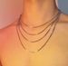 Collana sottile in acciaio inossidabile con serpente quadrato, catena a clavicola a strati da uomo, multistrato_voghion.com