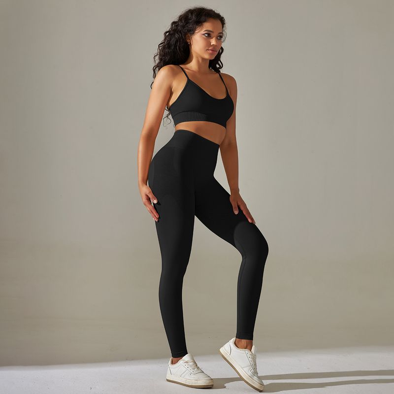 Damenbekleidung, Bauch- und Po-Lifting-Unterwäsche, Yoga-Bekleidungsset, Lauffitness, Neun-Punkte-Hose_voghion.com