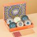 Böhmisches Blumen-Keramikschalen-Set – Handbemalte Geschirr-Geschenkbox, mikrowellengeeignet, individuell anpassbar für Zuhause, Veranstaltungen und Firmengeschenke_voghion.com