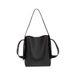 Lemon Koko Women's Bucket Bag – Large Capacity Stylish Shoulder Tote For Work & Travel, Vintage PU Handbag With Zipper Closure (Black/Taupe)_voghion.com