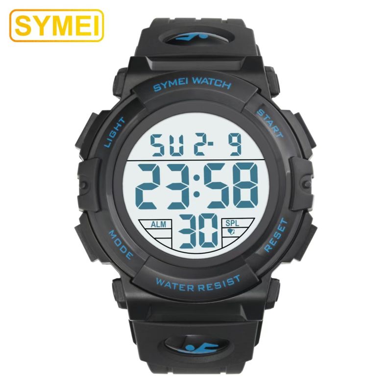 Multi functional single display electronic night light men's children's primary and secondary school waterproof watch_voghion.com