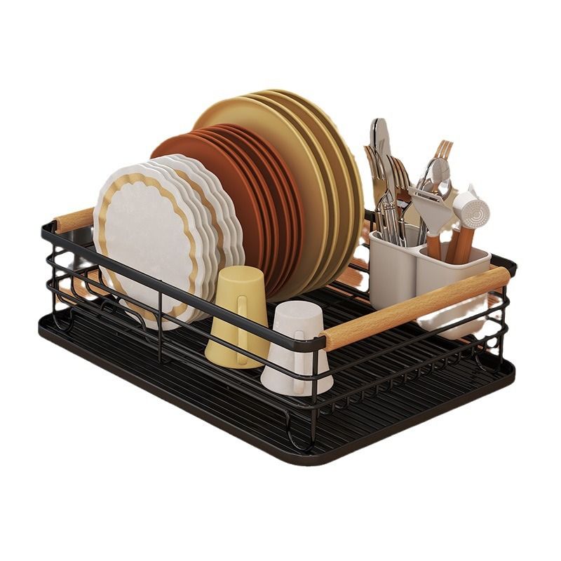 Abtropfgestell – Spülbecken-Organizer für die Arbeitsplatte, für Schüsseln und Essstäbchen, Aufbewahrungsbox für Küchenschränke, Wasserauffangbehälter_voghion.com