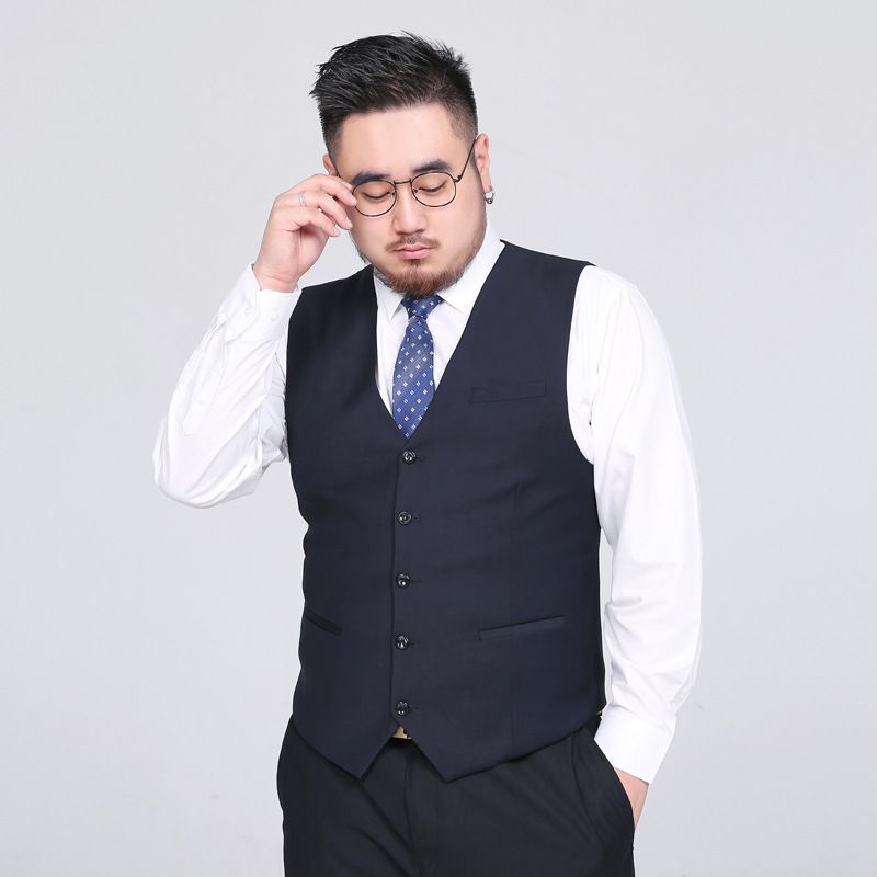 Meeste rõivad pluss-suuruses vest härrasmehe pluss-suuruses ülikond_voghion.com