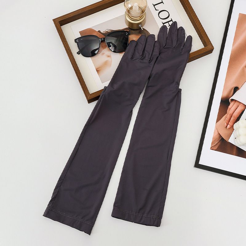 Sommer-Sonnenschutz-Ärmelschutz für Damen aus Eisseide, atmungsaktive Armschützer, lange Outdoor-Sport-Fahrrad-Laufhandschuhe_voghion.com