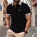 Neues einfarbiges Sommeroberteil für Herren, beliebter Modetrend, kurzärmeliges Slim Fit-Freizeit-Poloshirt_voghion.com