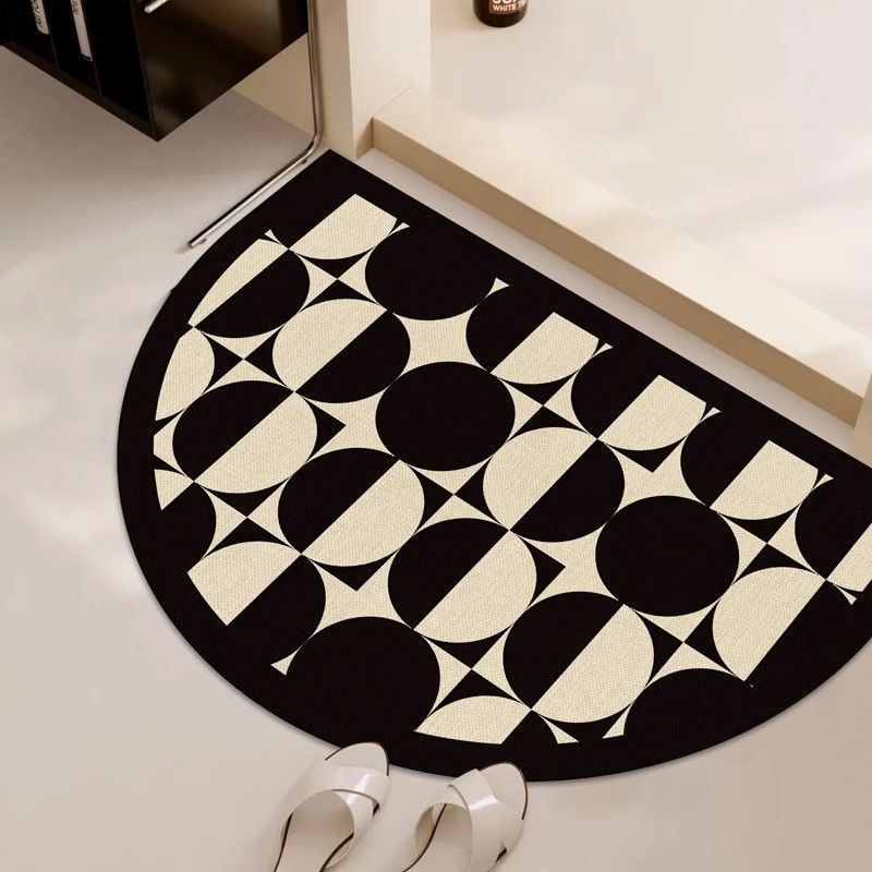Nordic Chessboard Bathroom Floor Mats Toilet Toilet Door Mats Non Slip Water Absorbing Quick Drying Diatom Mud Floor Mats_voghion.com