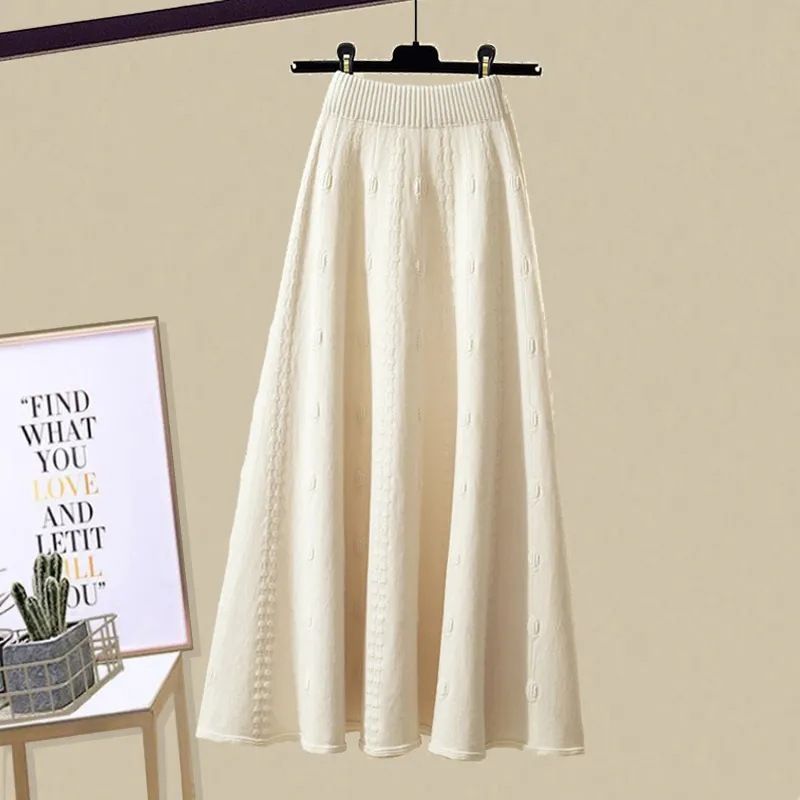 Women's Clothing Spring And Autumn Suits For Women New Style Fashion Wear Western Style Loose Lazy Style Sweater Slim Skirt Two Piece Suit_voghion.com