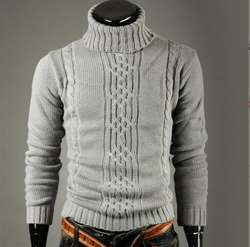 Autumn/Winter Men's Sweater With Lapel Long Sleeve Pullover For Men_voghion.com