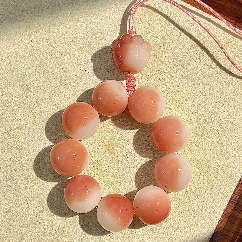 Natural Bodhi And Cat High-end Pendant Keychain Light Luxury Ins Style Phone Chain Exquisite Hand-twisted_voghion.com