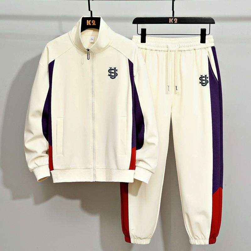 Men's Winter Zip-Up Hoodie & Pants Set With Contrast Letter Print – Casual Streetwear Outfit In Sizes S-XXXXL_voghion.com