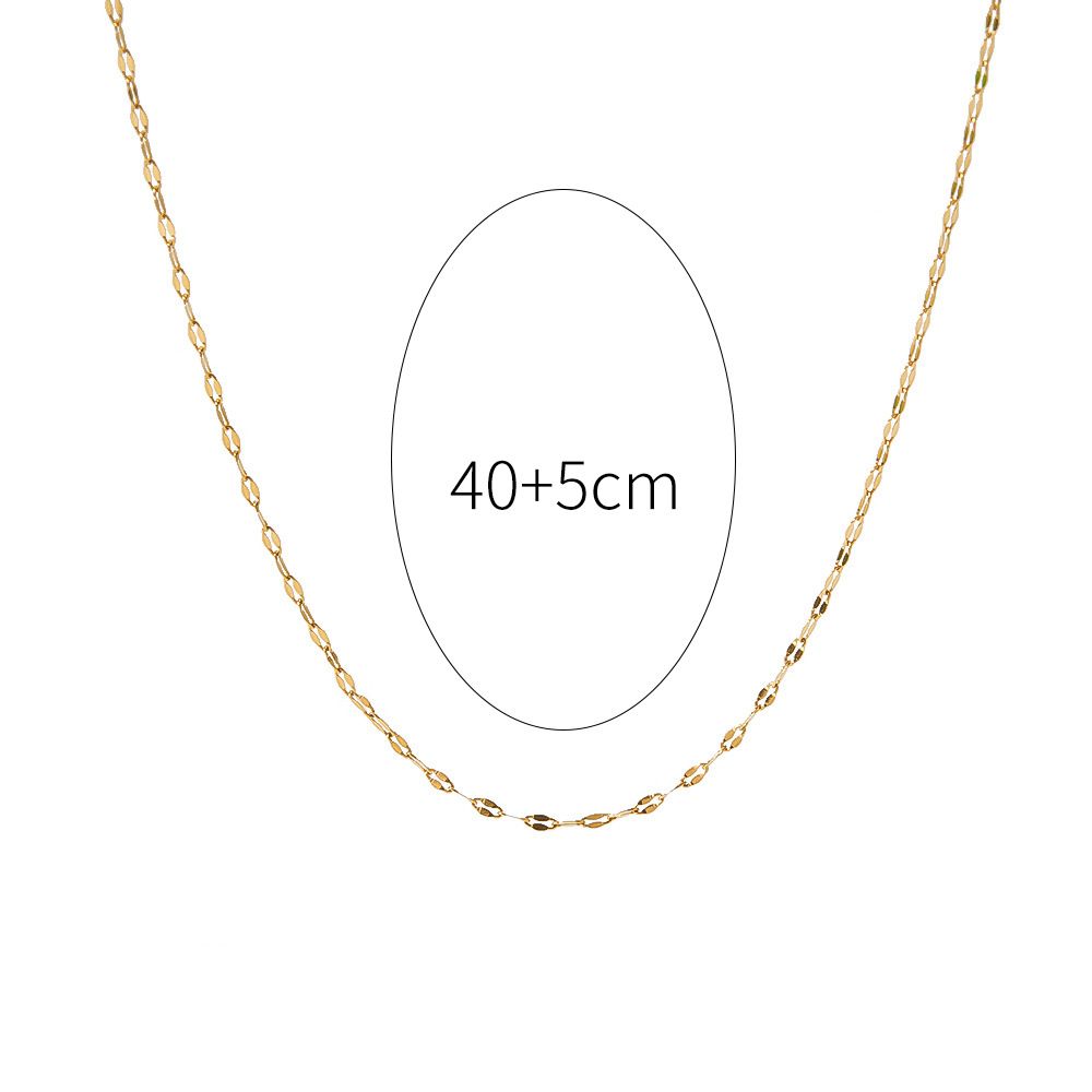 Collana in acciaio al titanio per donna, leggera, squisita, alla moda, versatile, con catena per clavicola resistente allo sbiadimento_voghion.com