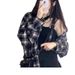 Camicia a quadri americana da donna, cappotto primaverile, cardigan, modello ampio, capospalla, top a maniche lunghe_voghion.com