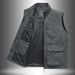 "Men's Utility Vest – Rugged Nylon Photographer & Fishing Sleeveless Jacket With Multi-Pockets (Relaxed Fit, Breathable Polyester Lining, M-5XL)"_voghion.com