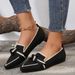 Scarpe basse da donna taglie forti Foreign Trade 2023, alla moda, in maglia, slip-on, con fiocco, traspiranti, casual_voghion.com
