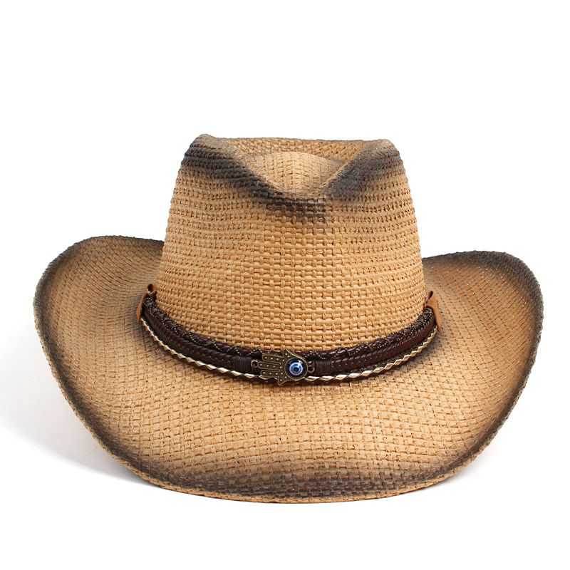 Women's Cowboy Hats wholesale wholesale of British jazz style retro western cowboy straw hats outdoor leisure sun protection hats_voghion.com