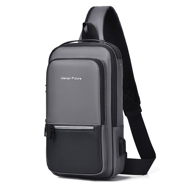 Fashionable Backpack Messenger Bag For Men Men's Shoulder Bag Large Capacity USB Oxford Waterproof Sports Chest Bag_voghion.com