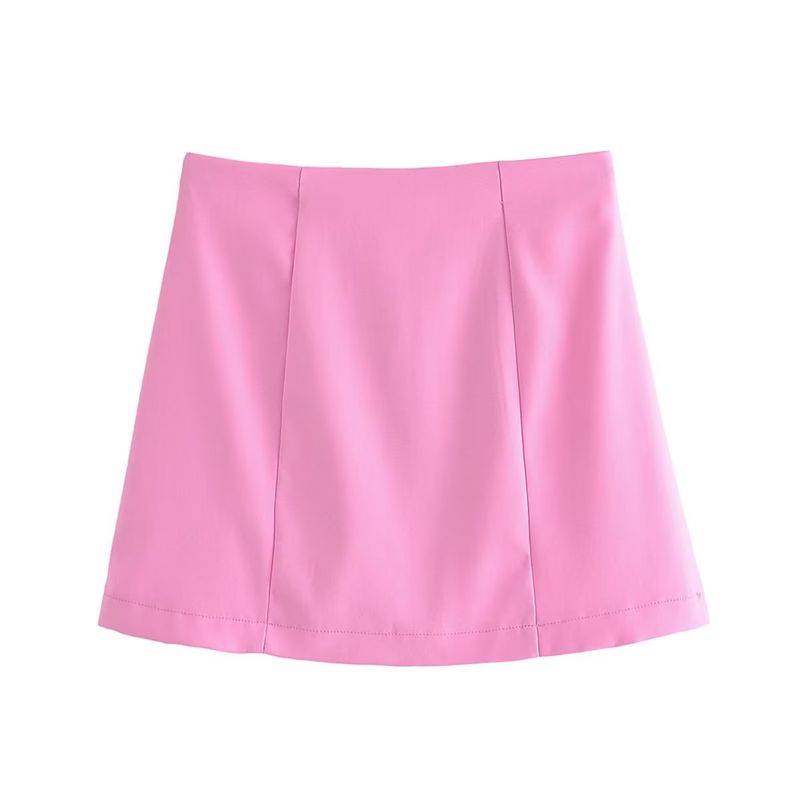 Dameskleding kort colbert met kraag + breed geplooid minirok-modieus pak_voghion.com
