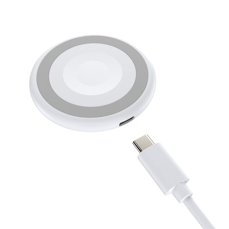 Trīs vienā mini mazs piesūcekņa magnētiskais lādētājs, kas piemērots iPhone pulksteņu austiņām, kas ir saderīgas ar visiem pulksteņiem ar_voghion.com