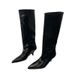 Women's Shoes Wedge Heel Wide Barrel Knight Boots Autumn And Winter Simple Temperament Plus Velvet High Boots Long Boots Not Over The Knee Boots_voghion.com