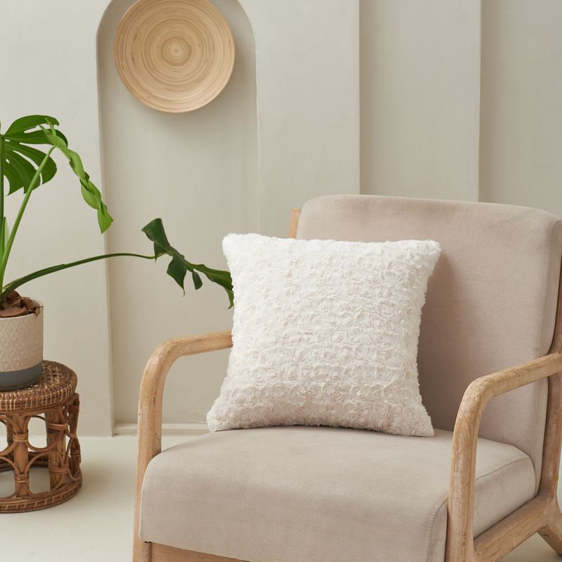 Home Furniture Pure Color Rose Velvet Pillow Cover Sofa Bed Headrest Pillow Cover_voghion.com
