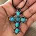 Independent Station European And American Retro Turquoise Cross Cross-Border 925 Ancient Silver Clothing Accessories_voghion.com