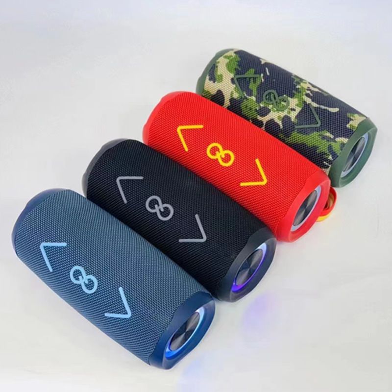 Ny S450 trådlös Bluetooth-handsfree-högtalare för utomhusbruk, bärbar högtalare, handhållen tyghögtalare med färgglatt ljus_voghion.com
