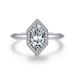 Tancise Classic Zircon Silver Ring Naisten Korut Häät Promise Juhlalahja_voghion.com