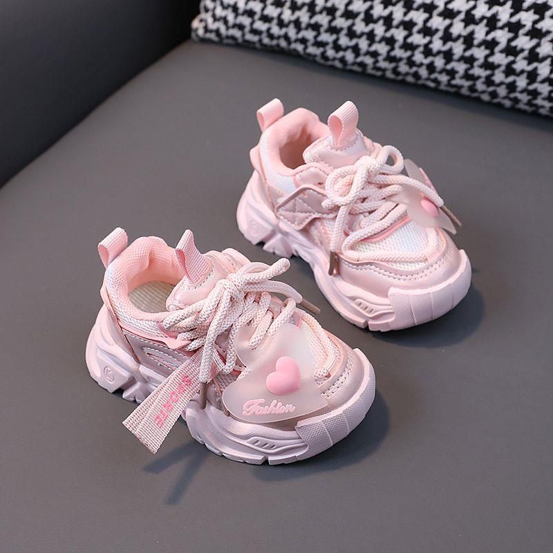 Girls' Princess Sneakers, 2024 Spring New Children's Little Girls' Sequined Dad Shoes, Boys' Casual Shoes_voghion.com