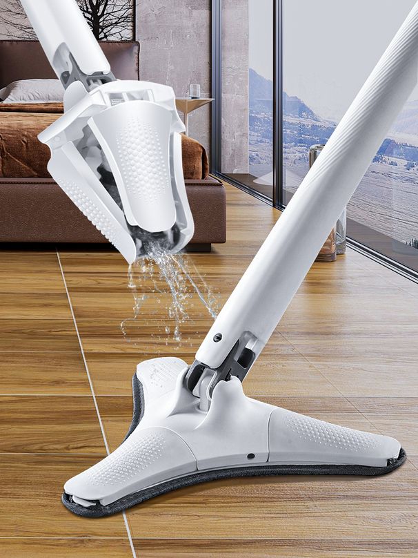 Manual Flat Floor Mop with Replace Cloth Heads Triangle-type Squeeze Mop Hand-free Wash Household Lazy Mop Home Cleaning Tool_voghion.com