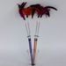 Colorful Spring Bell Feather Wand Teaser Rod Cat Toy_voghion.com