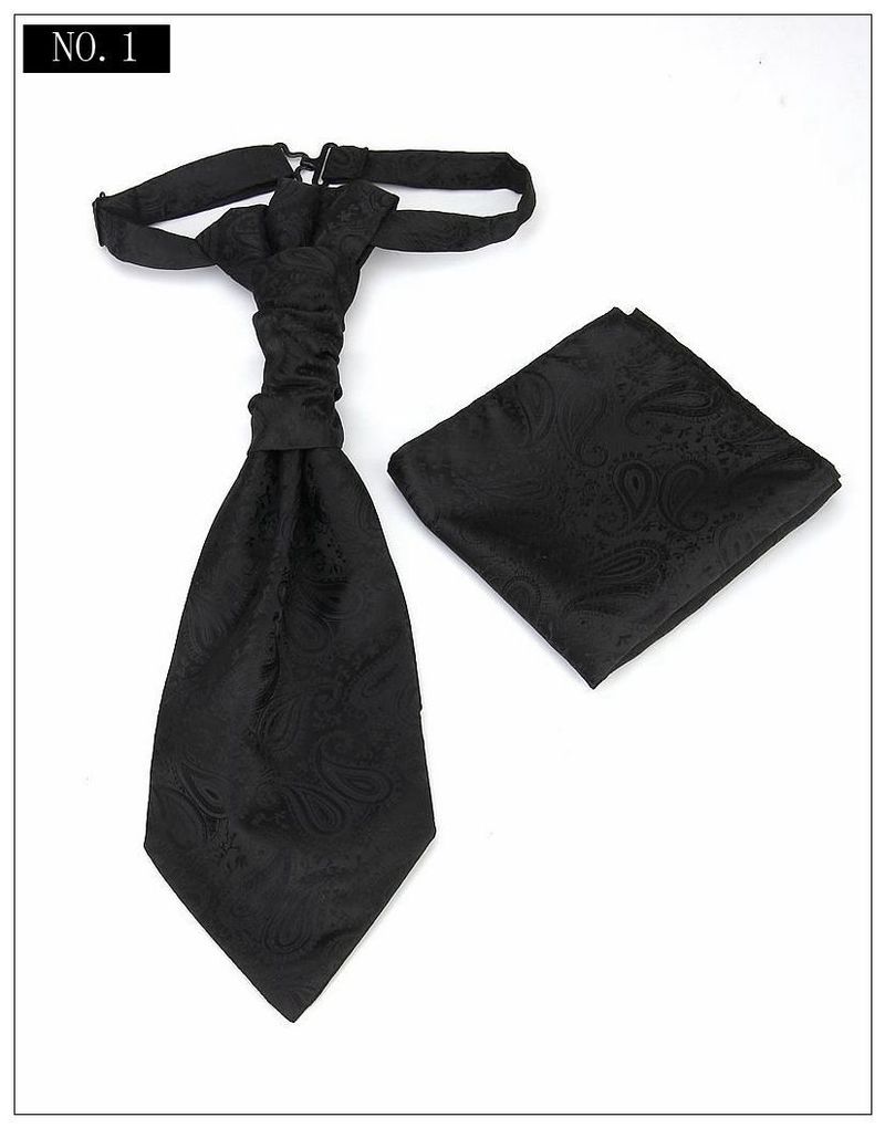 Fashion Men's Jacquard Suit Vest Evening Wear Hong Kong Bow Tie Pocket Square Two-Piece Set_voghion.com