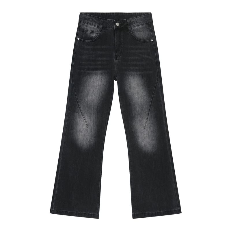 EF JEANS | 2023 New American Retro White Slightly Pulled Pants Slim-fitting Washed Jeans Men_voghion.com
